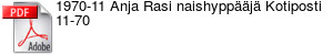1970-11 Anja Rasi naishyppj Kotiposti 11-70