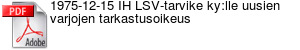 1975-12-15 IH LSV-tarvike ky:lle uusien varjojen tarkastusoikeus