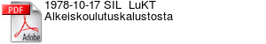 1978-10-17 SIL  LuKT Alkeiskoulutuskalustosta